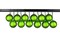 12 Pack 70mm 2.75" Matte Lime Green Ball Ornament UV Coated with Wire
